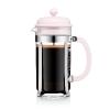 Cafetière à piston - Bodum - 8 tasses - 1L - En Verre + Verre rechange en plastique Sans BPA - Caffettiera Couleur : Rose