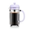 Cafetière à piston - Bodum - 8 tasses - 1L - En Verre + Verre rechange en plastique Sans BPA - Caffettiera Couleur : Violet