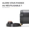 Kit Caps Me Capsules Réutilisables : Shaker Noir + 3 capsules inox + 48 opercules + 200g de café
