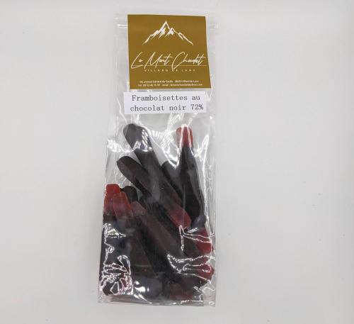 Framboisettes au Chocolat Noir 72% - Le Mont Chocolat