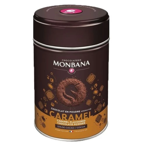 Monbana chocolat en poudre aromatis au Caramel - TORREFACTION DESSERTINE